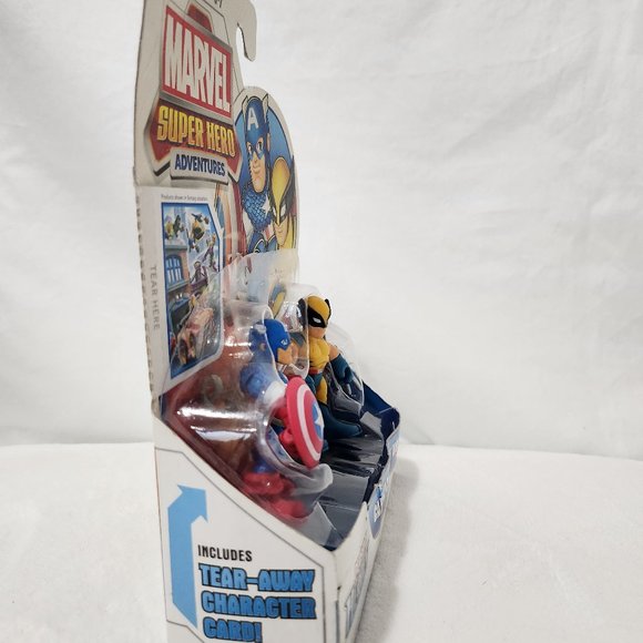 PlaysKool Heroes Marvel Super Hero Adventures Captain America & Wolverine Figure - Picture 2 of 5